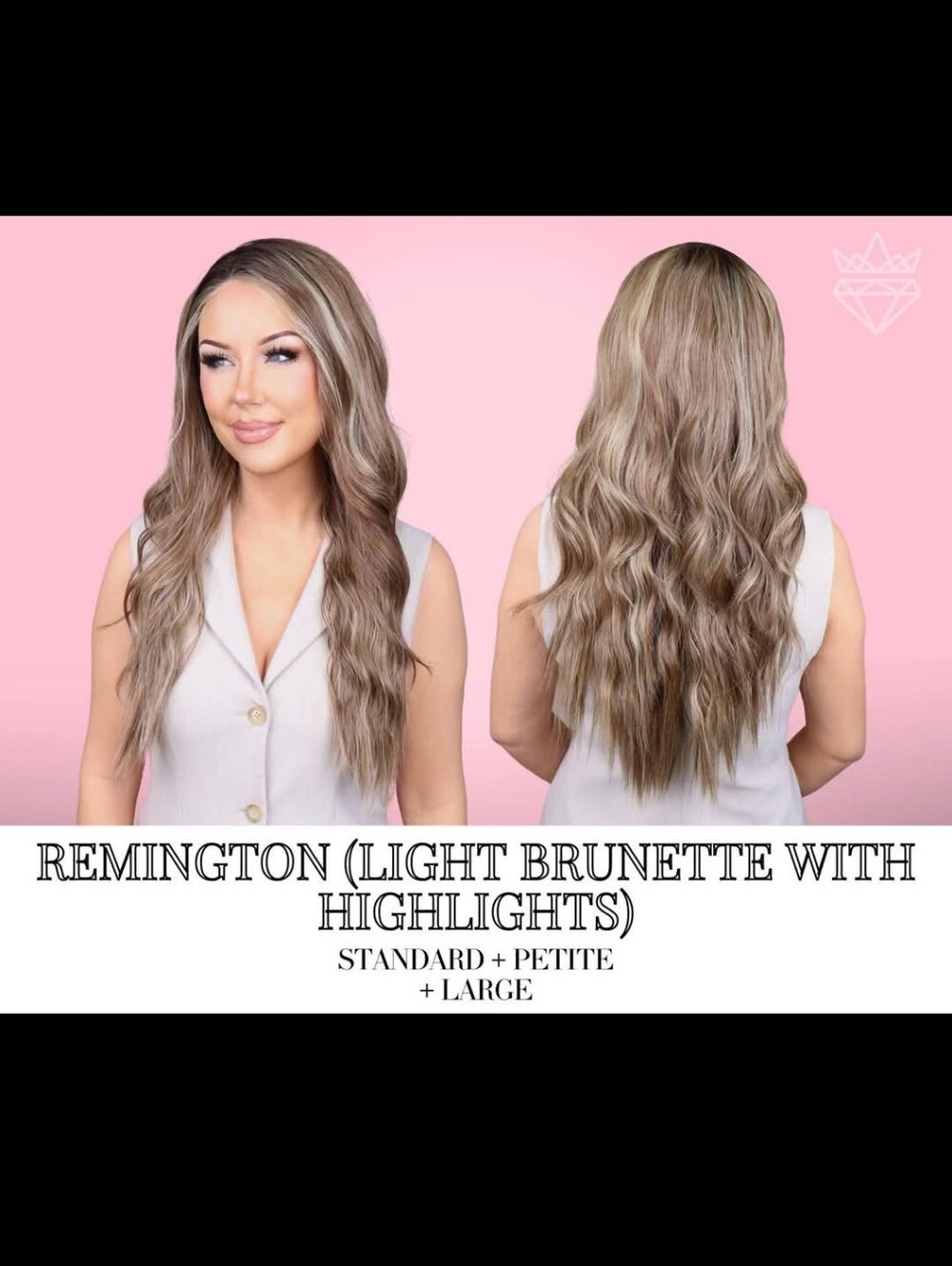 BNWT Csc Remington Light Brunette With High Lights Large Cap Scandi Hairline - Picture 1 of 15